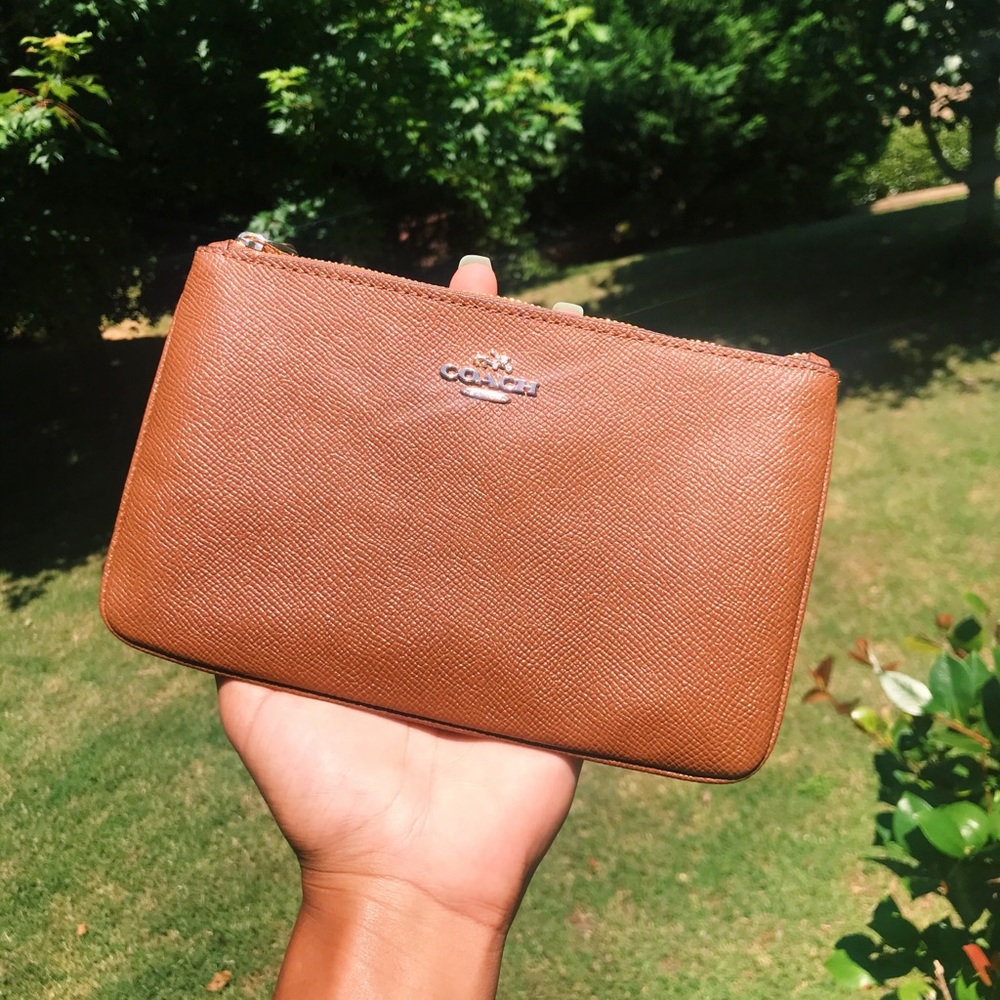 Brown Coach Clutch Bag
